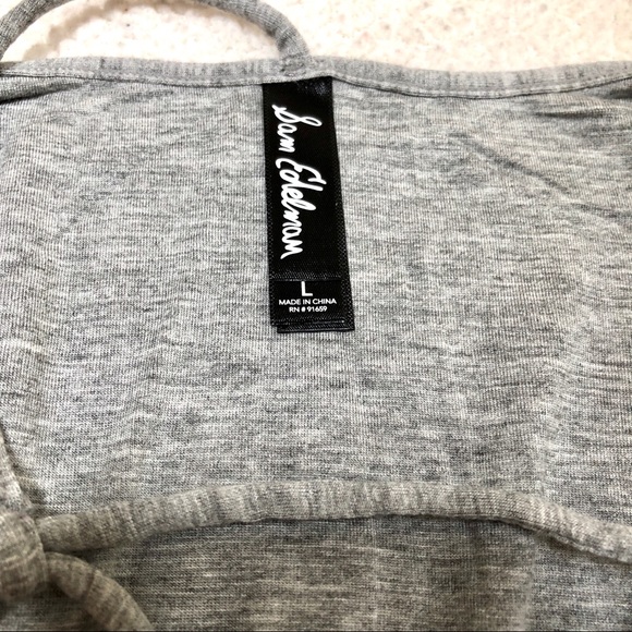 SALE❗️Sam Edelman Grey Strappy Cotton Bodysuit L - Picture 6 of 7